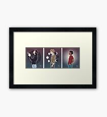 stars moon sun Framed Print