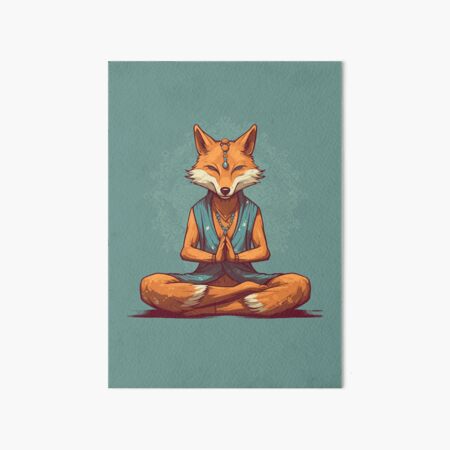 Fox Yoga - MemoryArt POSTER DISPLAY - Incado