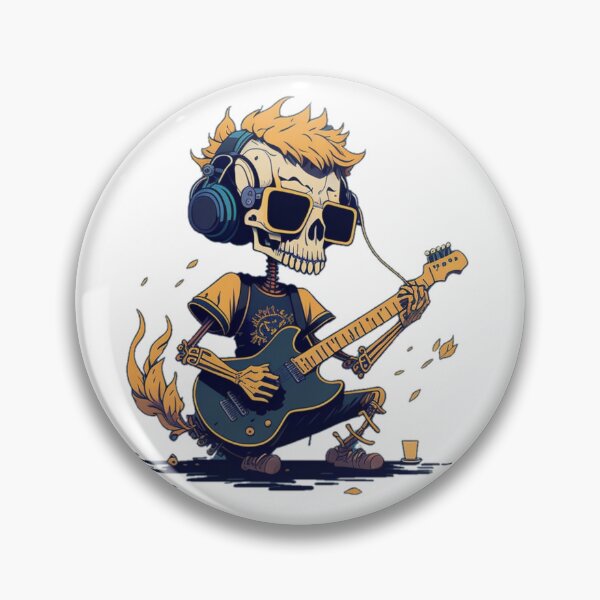 Item preview, Nature Guitar Player Skeleton  Rocking Bass  designed and sold by ShopSunday.