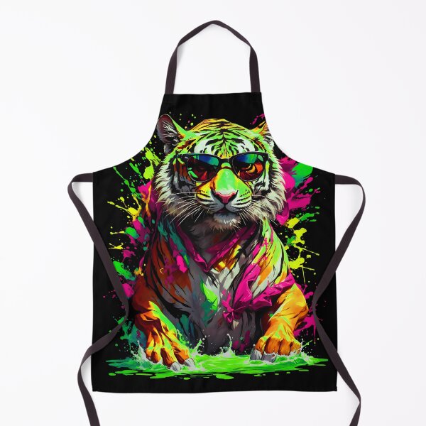 Artikelvorschau, Tiger-Farbspritzer mit Sonnenbrille entworfen und verkauft von MindWave THC.