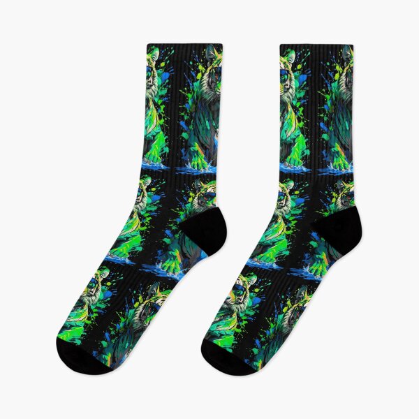 Item preview, Tiger Paint Splash with Sunglasses designed and sold by MindWave THC.