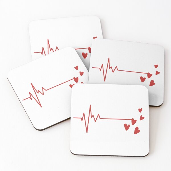 Item preview, Heartbeat ended with Scribble hearts designed and sold by Easywear.