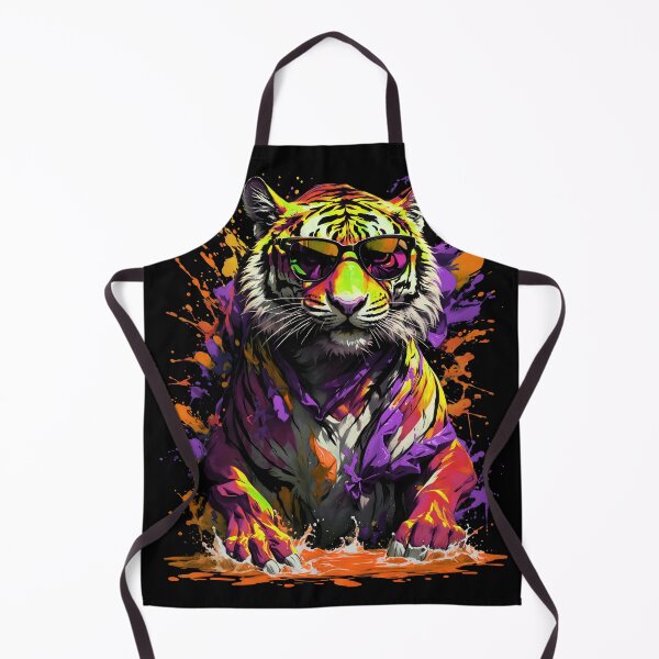 Artikelvorschau, Tiger-Farbspritzer mit Sonnenbrille entworfen und verkauft von MindWave THC.