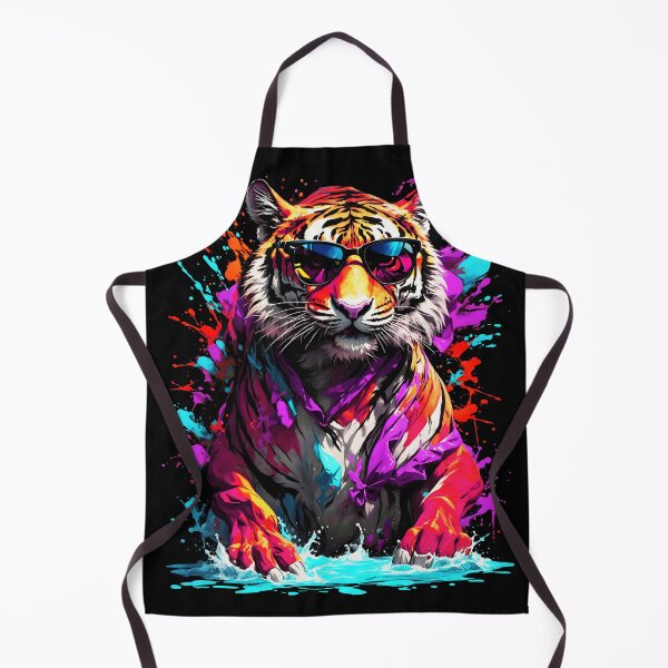 Artikelvorschau, Tiger-Farbspritzer mit Sonnenbrille entworfen und verkauft von MindWave THC.