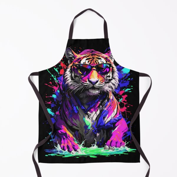 Artikelvorschau, Tiger-Farbspritzer mit Sonnenbrille entworfen und verkauft von MindWave THC.