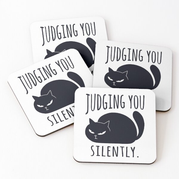 Item preview, Funny black cat is judging you silently designed and sold by HandicraftArt.