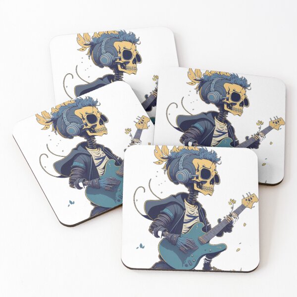 Item preview, Nature Guitar Player Skeleton  Rocking Bass  designed and sold by ShopSunday.