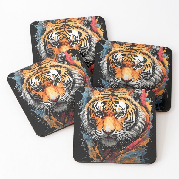 Artikelvorschau, Tiger-Farbspritzer entworfen und verkauft von MindWave THC.
