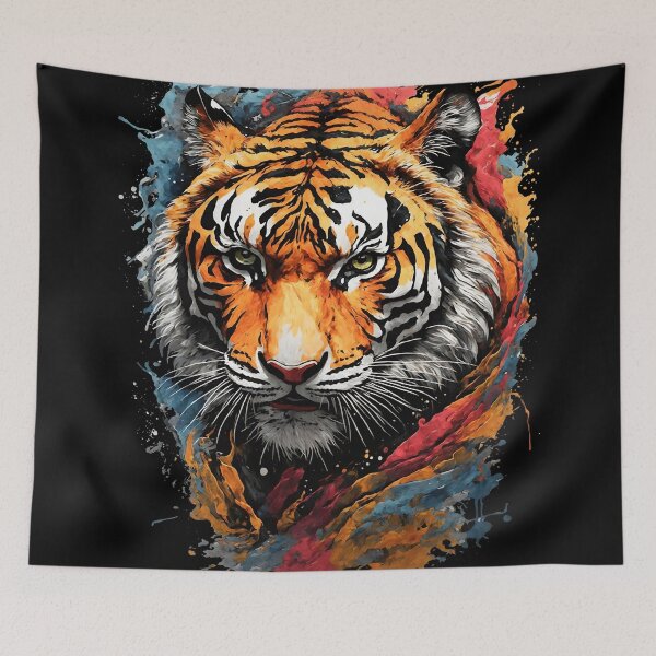 Artikelvorschau, Tiger-Farbspritzer entworfen und verkauft von MindWave THC.