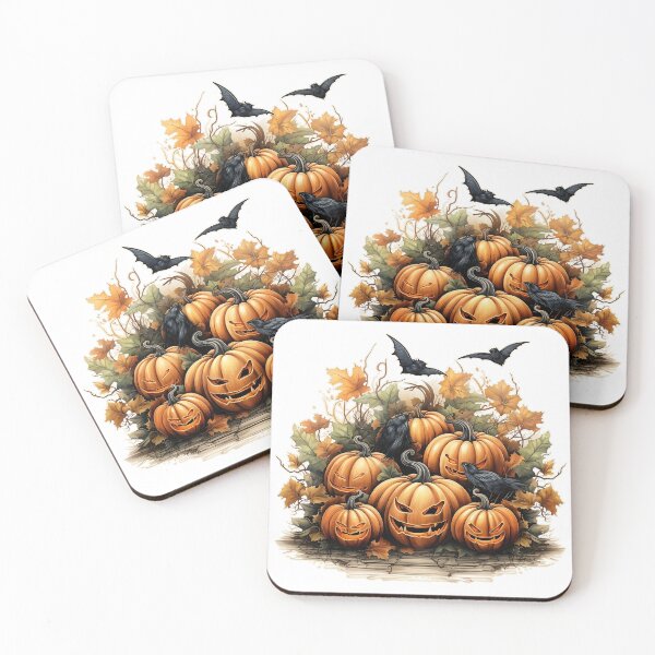 Item preview,  Halloween pumpkins and bats designed and sold by Hiszpanka.