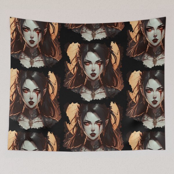 Item preview, A vampire against the background of the moon designed and sold by FlowerandDesing.