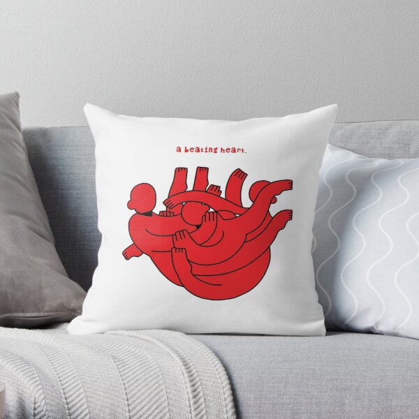 Beating heart outlet pillow