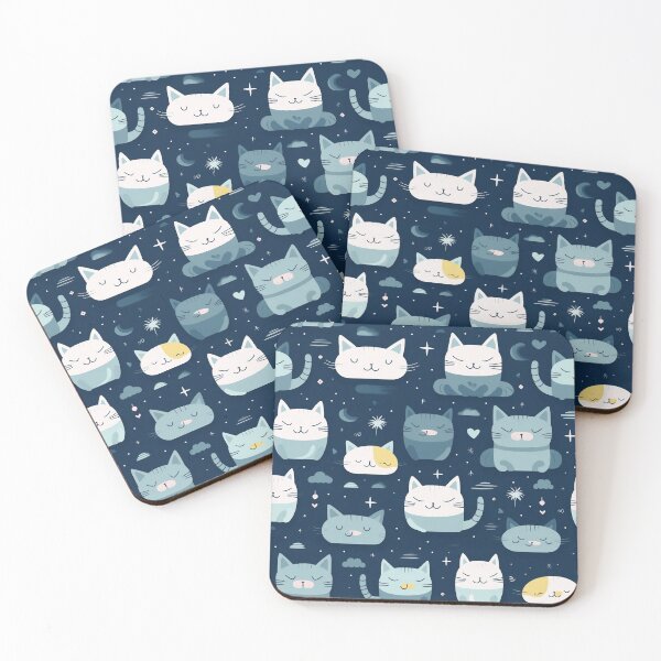 Item preview, Cat pattern back color  designed and sold by DedeeArtthai.