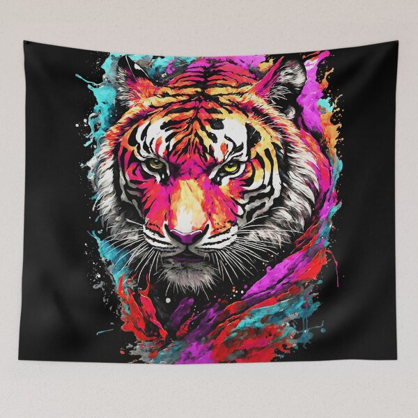 Artikelvorschau, Tiger-Farbspritzer entworfen und verkauft von MindWave THC.
