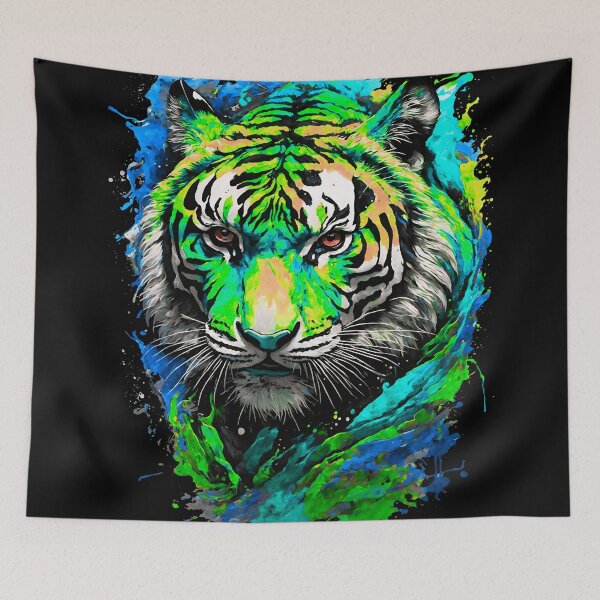 Artikelvorschau, Tiger-Farbspritzer entworfen und verkauft von MindWave THC.
