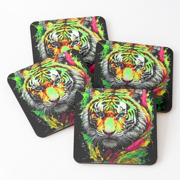 Artikelvorschau, Tiger-Farbspritzer entworfen und verkauft von MindWave THC.