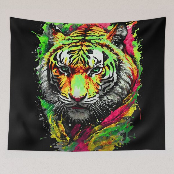 Artikelvorschau, Tiger-Farbspritzer entworfen und verkauft von MindWave THC.
