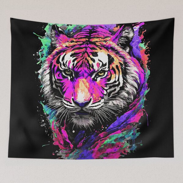 Artikelvorschau, Tiger-Farbspritzer entworfen und verkauft von MindWave THC.