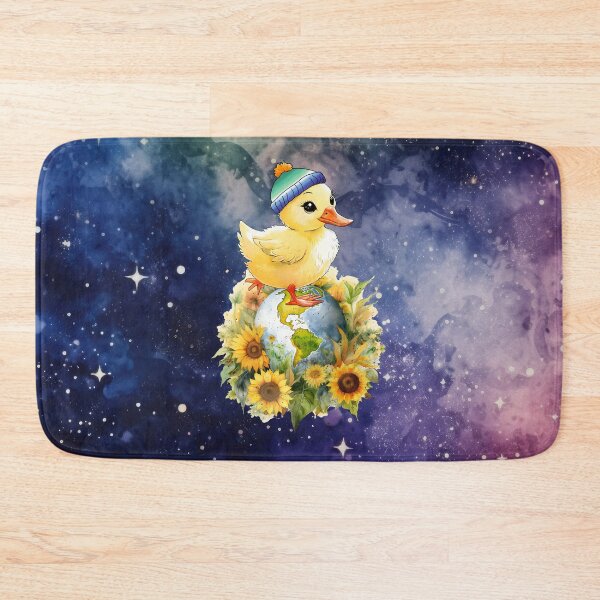 Item preview, Duck in Gay Flag Colors Beanie Stands on Planet designed and sold by Savchuk-Vova.
