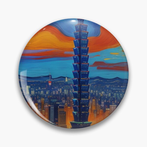 Artikelvorschau, Taipei 101 - Taipei - Taiwan - Formosa - Im Stil von Vincent Van Gogh gestaltet entworfen und verkauft von TheHappyK.
