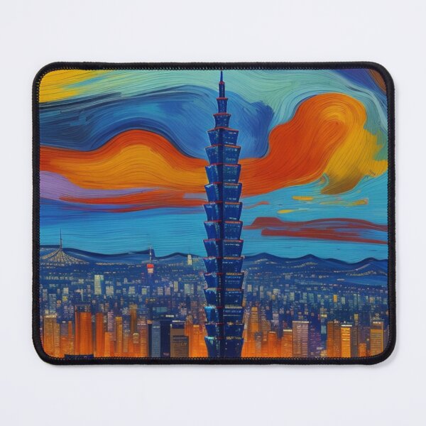 Item preview, Taipei 101 - Taipei - Taiwan - Formosa - Envisioned in the style of Vincent Van Gogh designed and sold by TheHappyK.