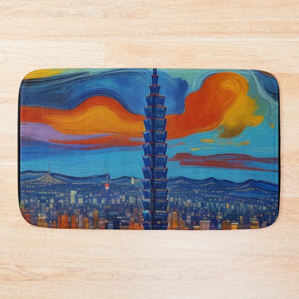 Item preview, Taipei 101 - Taipei - Taiwan - Formosa - Envisioned in the style of Vincent Van Gogh designed and sold by TheHappyK.