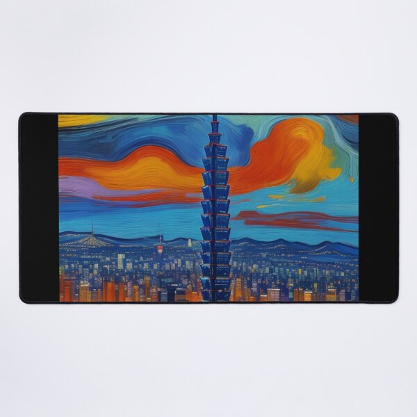 Item preview, Taipei 101 - Taipei - Taiwan - Formosa - Envisioned in the style of Vincent Van Gogh designed and sold by TheHappyK.