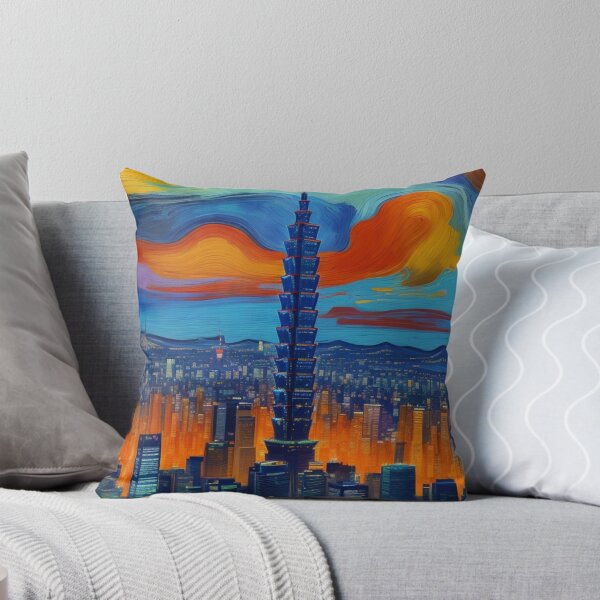 Item preview, Taipei 101 - Taipei - Taiwan - Formosa - Envisioned in the style of Vincent Van Gogh designed and sold by TheHappyK.