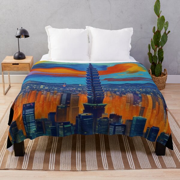 Item preview, Taipei 101 - Taipei - Taiwan - Formosa - Envisioned in the style of Vincent Van Gogh designed and sold by TheHappyK.