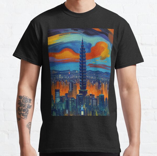 Item preview, Taipei 101 - Taipei - Taiwan - Formosa - Envisioned in the style of Vincent Van Gogh designed and sold by TheHappyK.