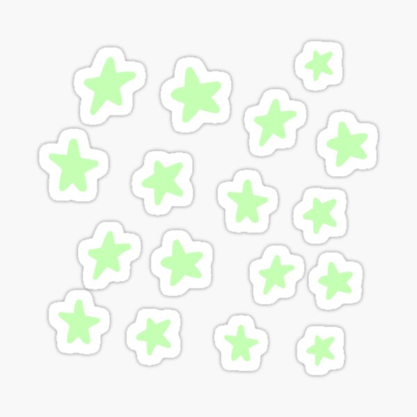 Item preview, Mini pastel green stars sticker pack  designed and sold by itsmacasim.