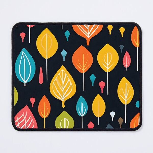 Item preview, Chromatic Canopy: Colorful trees on black with white line designed and sold by ArrangedDesigns.