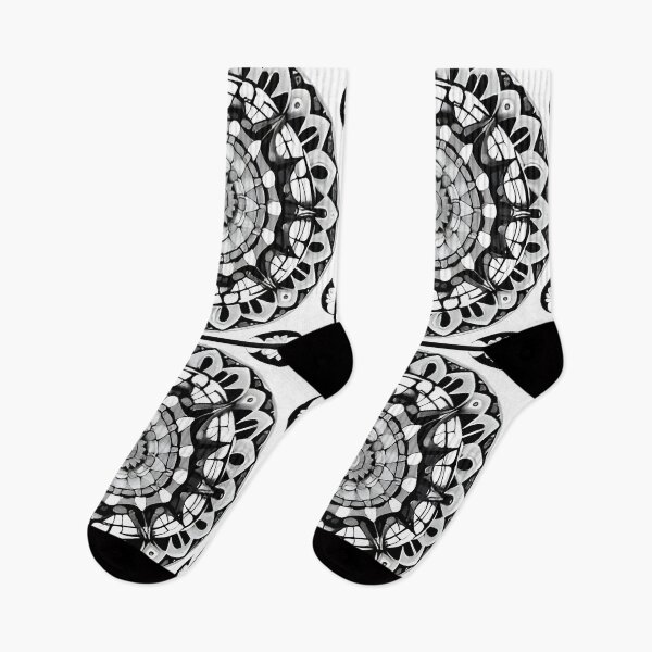 Item preview, Black and white mandala pattern designed and sold by DRAGONFIASCO.