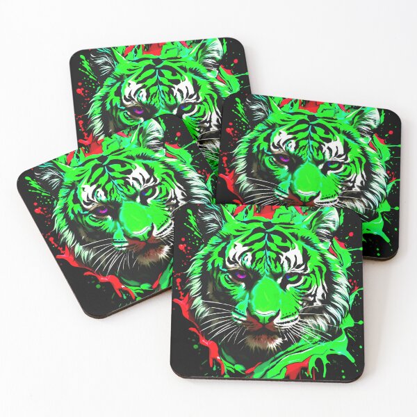 Artikelvorschau, Tiger bunter Farbspritzer entworfen und verkauft von MindWave THC.