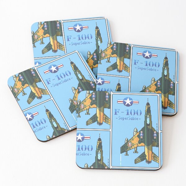 Item preview, F-100 SuperSabre PixelArt (U.S. Air Force) designed and sold by OriginWave.