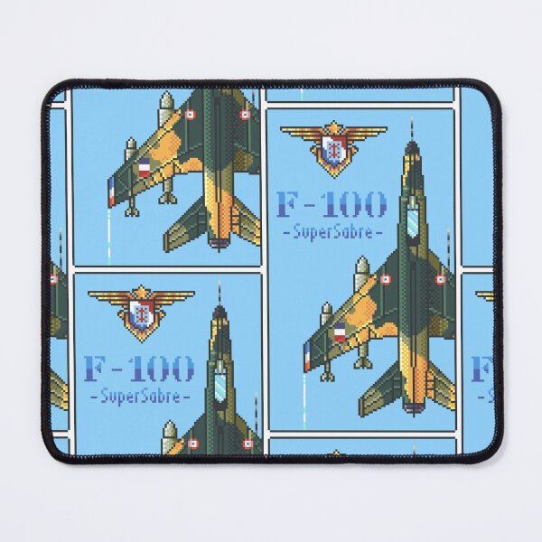Item preview, F-100 SuperSabre PixelArt (French Air Force) - Gold Badge Edition designed and sold by OriginWave.