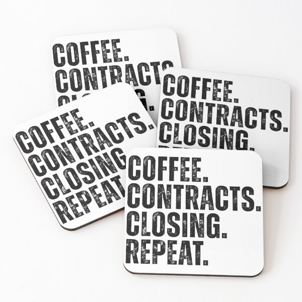Item preview, Coffee Contracts Closing Repeat Funny Real Estate Agent designed and sold by kamrankhan.