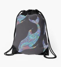 Dolphin Totem Drawstring Bag