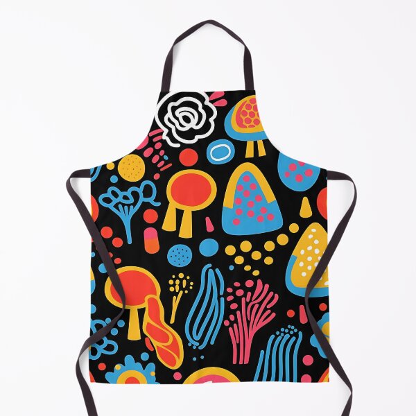 Item preview, Mushroom Mosaic: Colorful shapes on ebony canvas designed and sold by ArrangedDesigns.