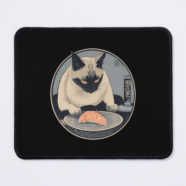 Item preview, Siamese Cat Sushi Nigiri Maki Sashimi Lilac Blue designed and sold by w1ckerman.
