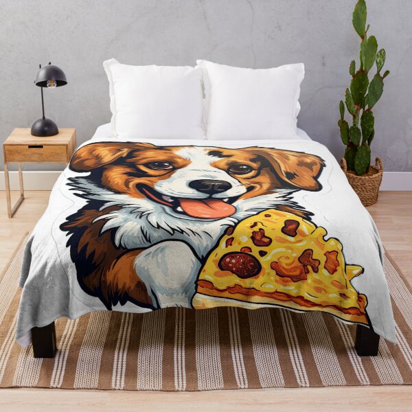 Item preview, Dog holding a big piece of pizza designed and sold by abmkf.
