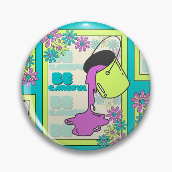 Item preview, Bucket of pink paint with flowers designed and sold by anuahehe.