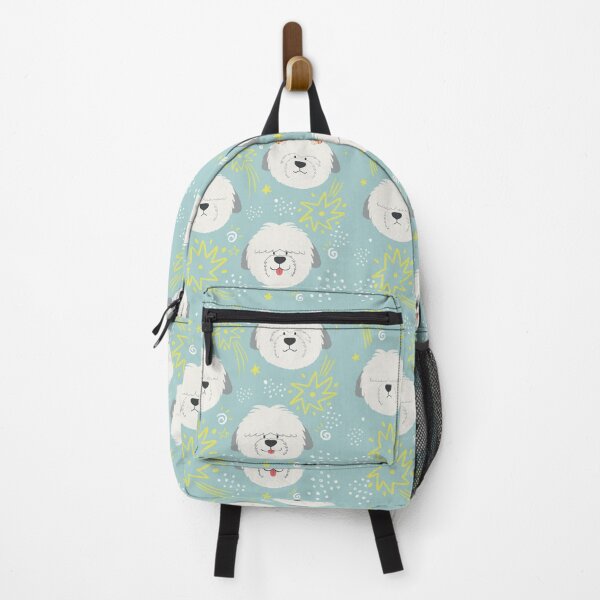 Item preview, English Sheepdog Playful Dot Pattern designed and sold by DazziDazzi.