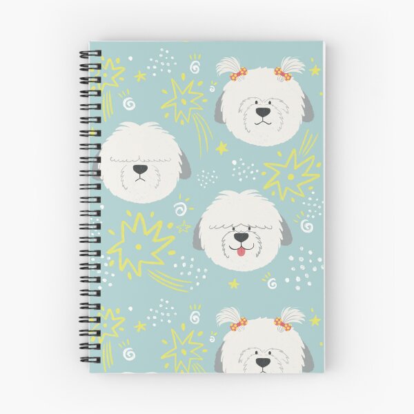 Item preview, English Sheepdog Playful Dot Pattern designed and sold by DazziDazzi.