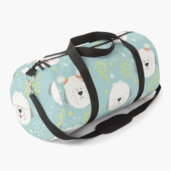 Item preview, English Sheepdog Playful Dot Pattern designed and sold by DazziDazzi.