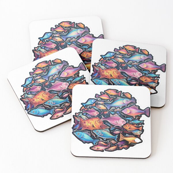 Item preview, Multi-colored fish lie in a pile designed and sold by abmkf.