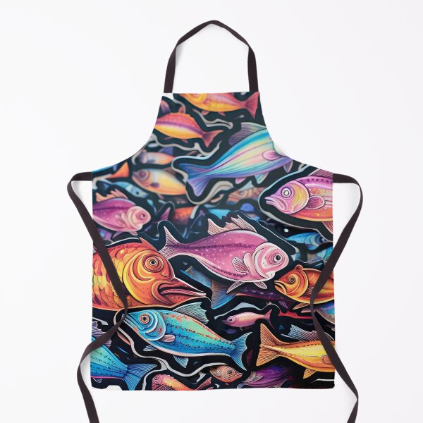 Item preview, Multi-colored fish lie in a pile designed and sold by abmkf.