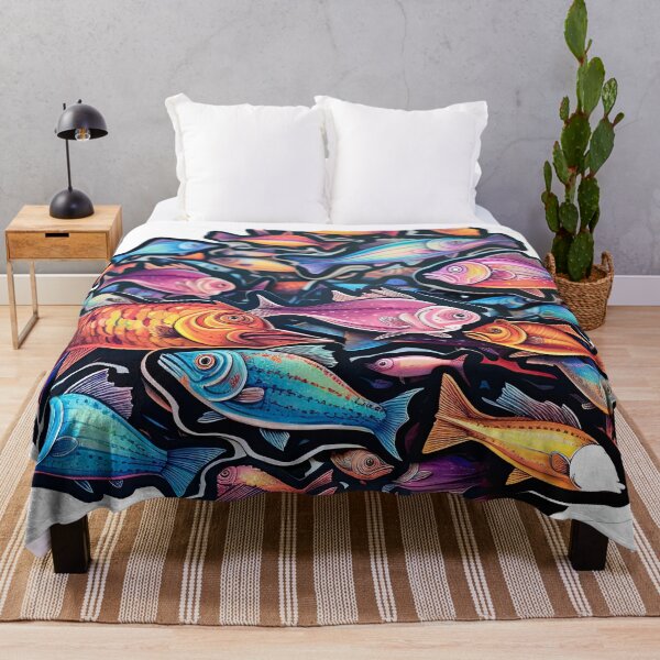 Item preview, Multi-colored fish lie in a pile designed and sold by abmkf.