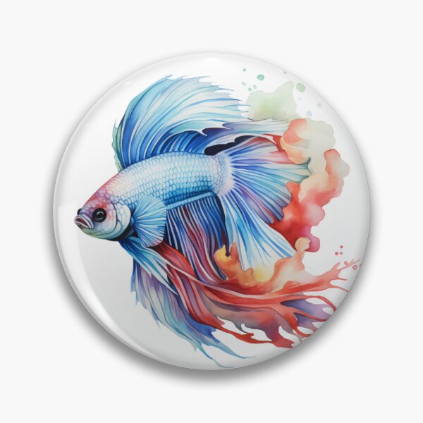 Item preview, Betta Splendens Watercolor Fish designed and sold by SchorlCraft.