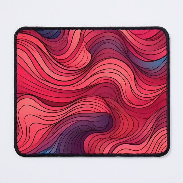 Item preview, Crimson Waves: Abstract wavy lines in red designed and sold by ArrangedDesigns.